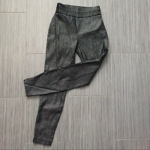 Silver & Black slim skinny stretch pants